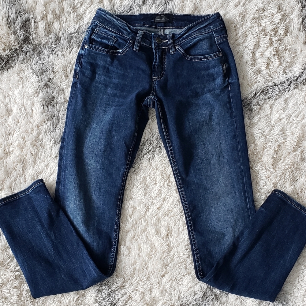 Womens 24x29 Silver Boyfriend jeans